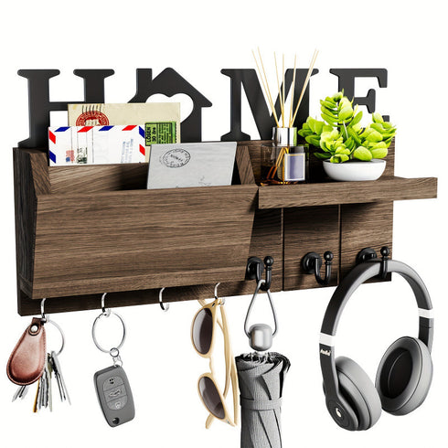 Wall-mounted Wood Key Holder